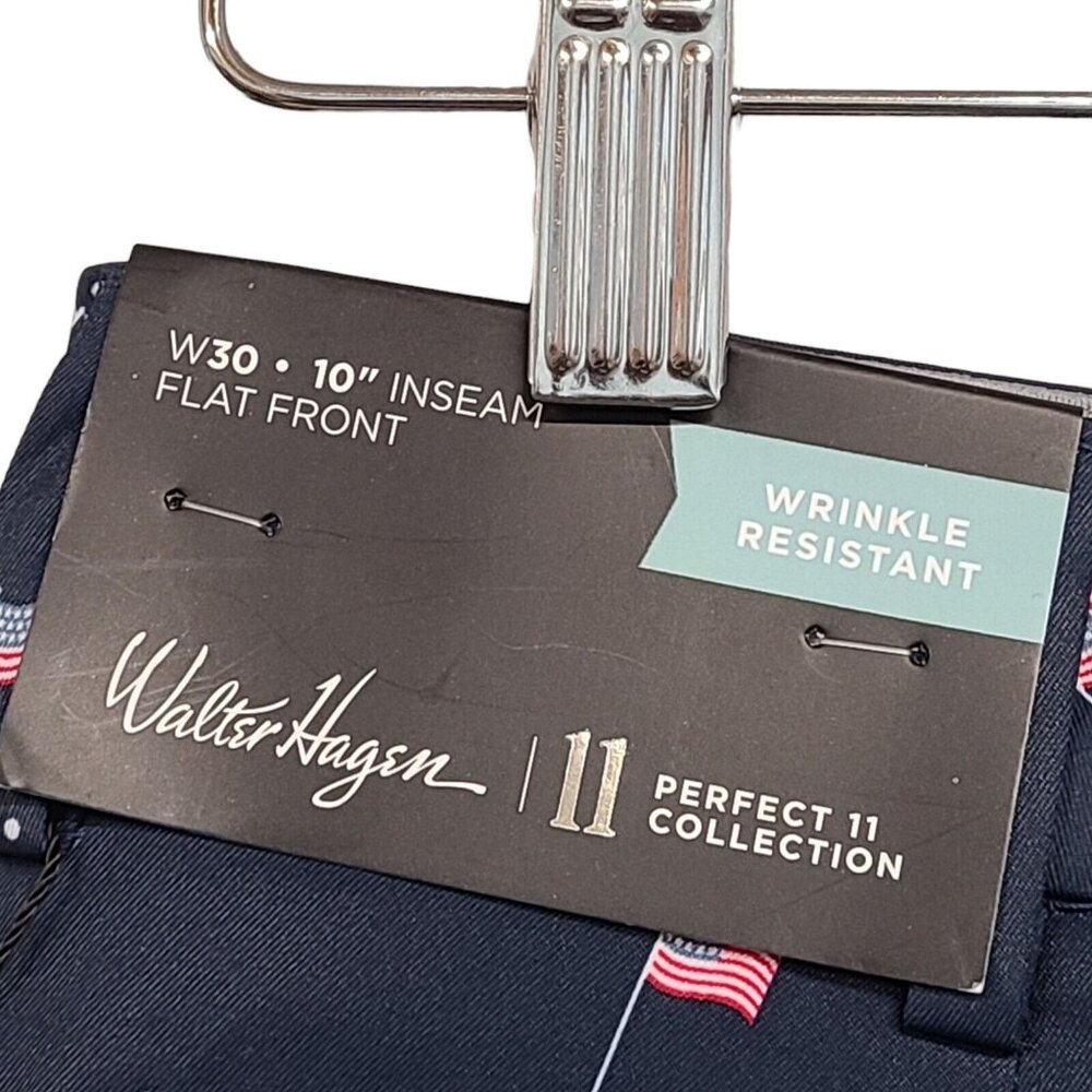 Walter Hagen Golf Shorts Mens 30 USA Tee Flag Perfect 11 Collection Flat Front - Picture 5 of 9